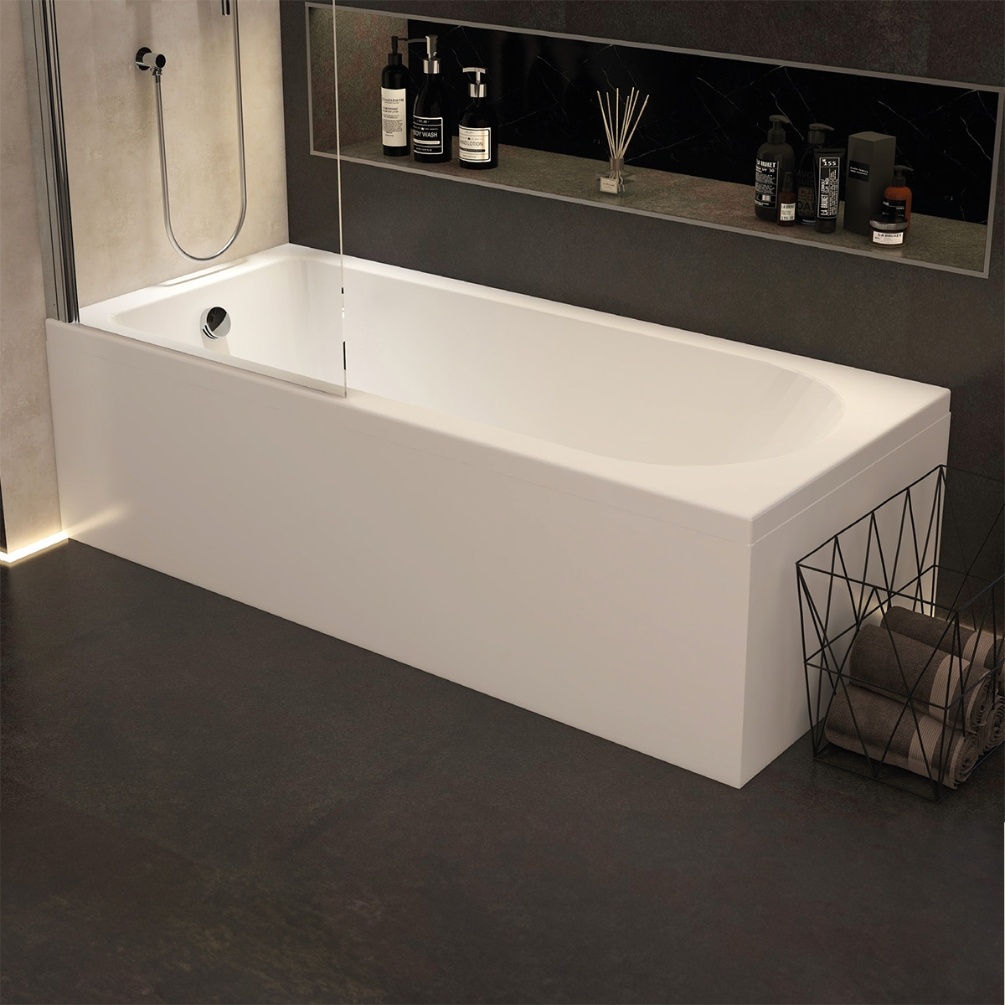 Imex Arco 1700mm x 750mm Reinforced Single Ended Bath Lifestyle 1